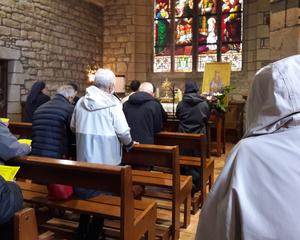 Bénédiction du Saint Sacrement dans la chapelle du Vincin